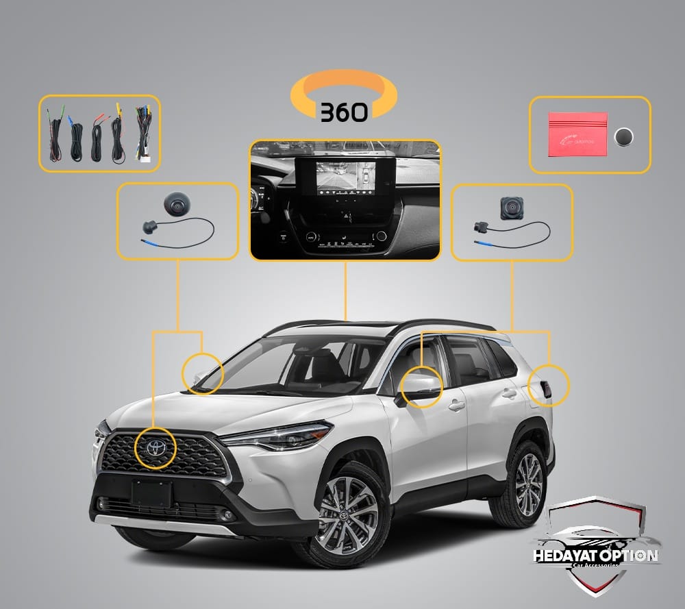 دوربین ۳۶۰ درجه تویوتا کرولا کراس دوربین ۳۶۰ درجه تویوتا کرولا کراس